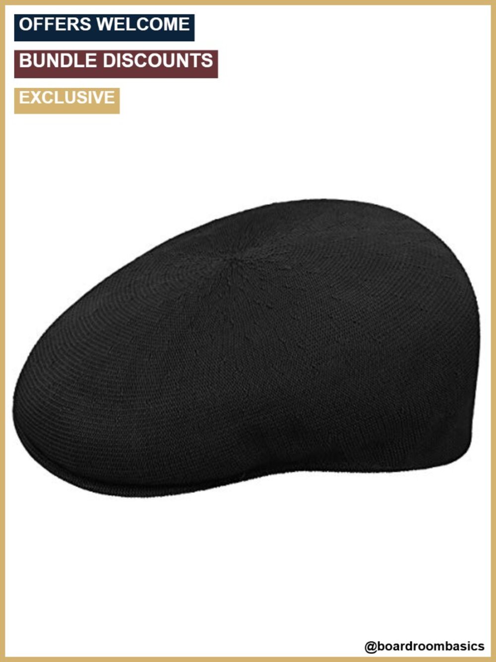 Kangol Tropic 504 Newsboy Cap - Packable Polyester Hat, Elastic Sweatband